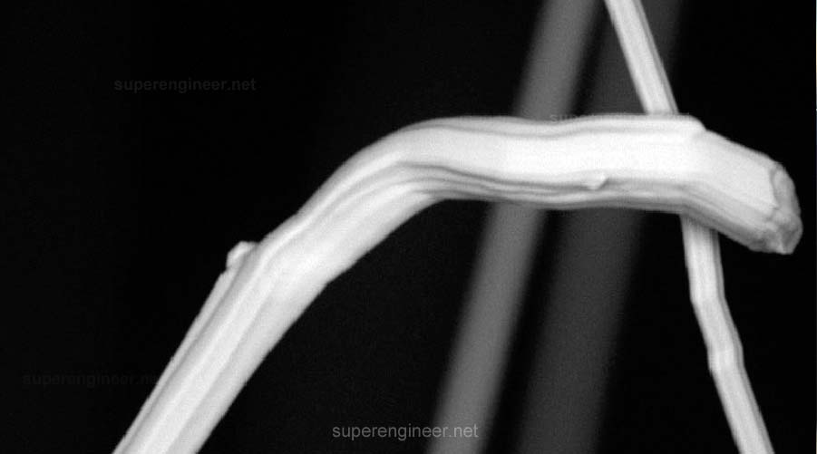 Tin whiskers - SEM image, higher magnification